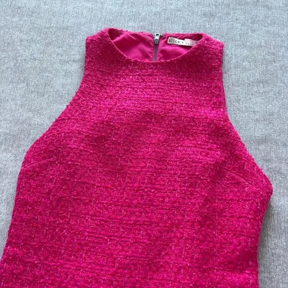 Alice + Olivia Pink Tweed Mini Dress - Picture 3 of 7
